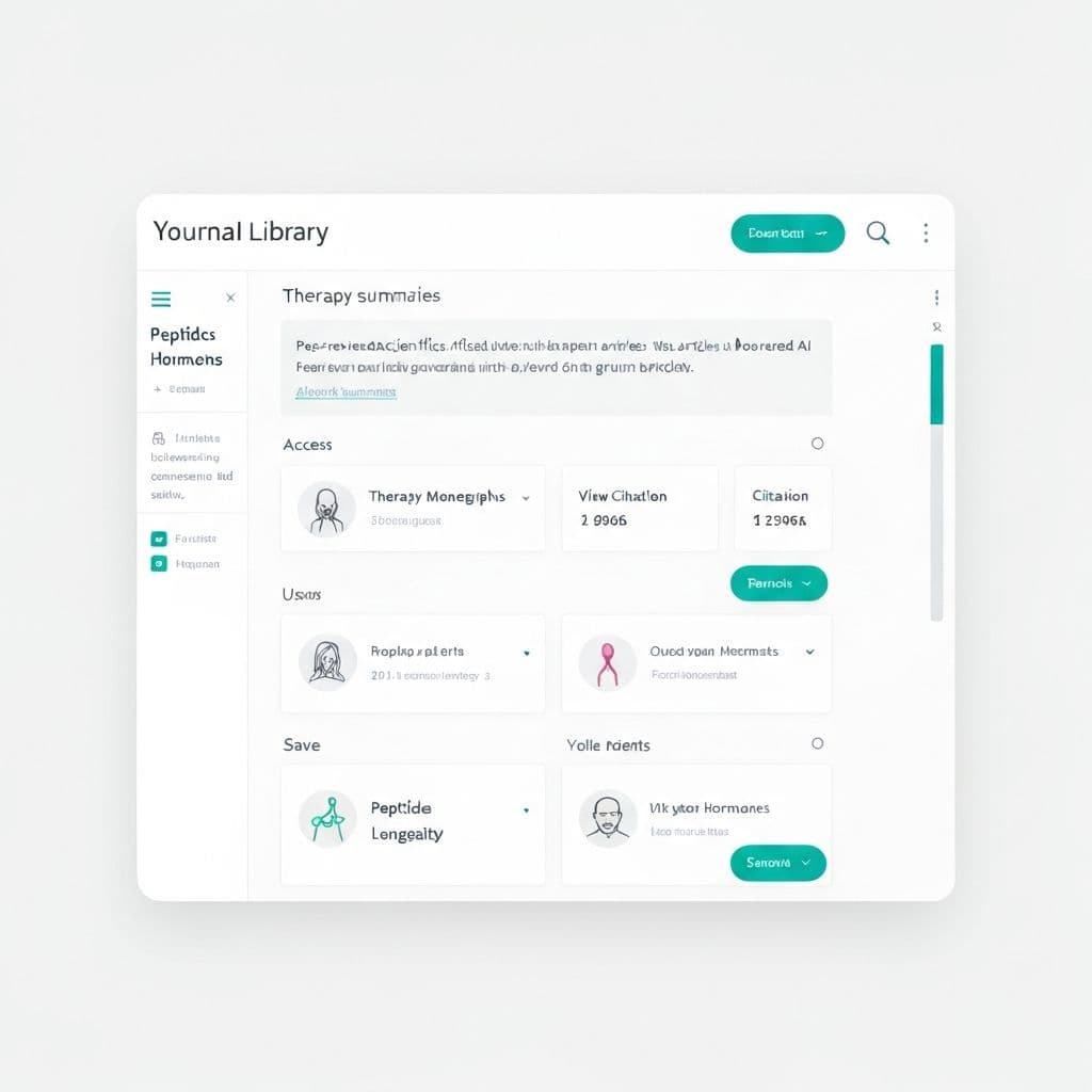 AXIFI Research Library showing searchable database of peer-reviewed papers with AI summaries